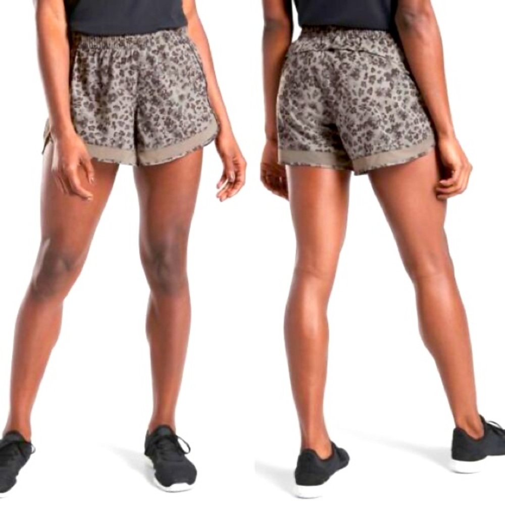 Athleta Printed Mesh Racer Run Short 4”
